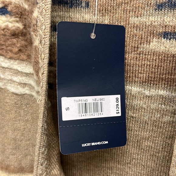 Lucky Brand Southwest Style Open Front Cardigan with Fringe bottom S - Picture 4 of 7